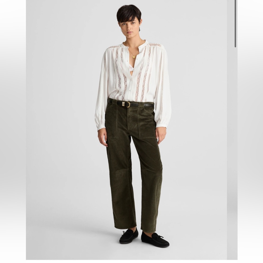 Madewell Darted Barrel-Leg Utility Pant in Corduroy